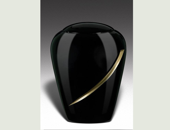 LESLEY BLACK FIBERGLASS URN-UE007A