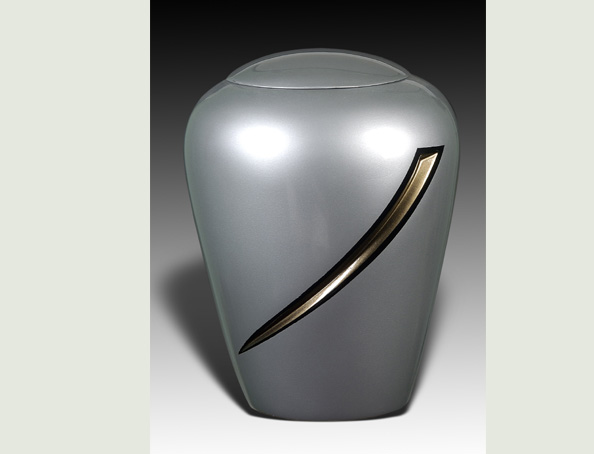 LESLEY SILVER FIBERGLASS URN-UE007B