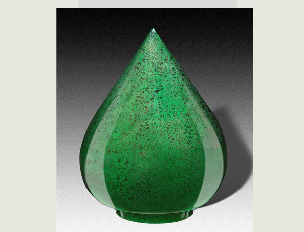 GOUTTE D'OR GREEN FIBERGLASS URN-UL020A