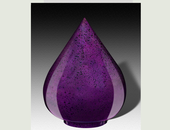 GOUTTE D'OR PURPLE FIBERGLASS URN-UL020C