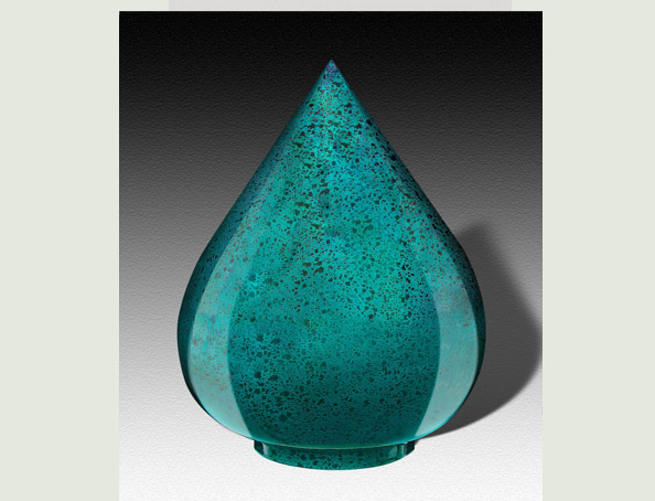 GOUTTE D'OR BLUE FIBERGLASS URN-UL020D