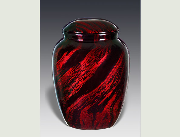 ECLAT RED FIBERGLASS URN-UL021E