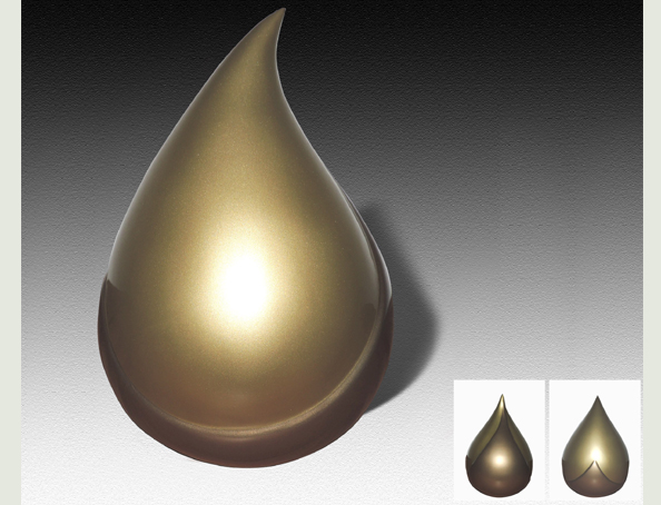 ARIA GOLD FIBERGLASS URN-UL046B