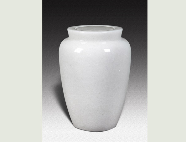 khalan white marble urn-UP001D