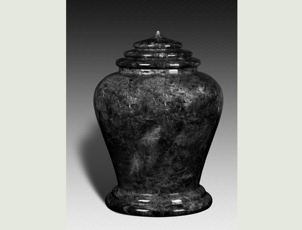 anthracite black marble urn-UP002A