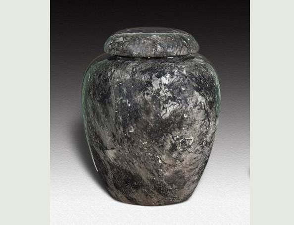 boule black marble urn-UP004B