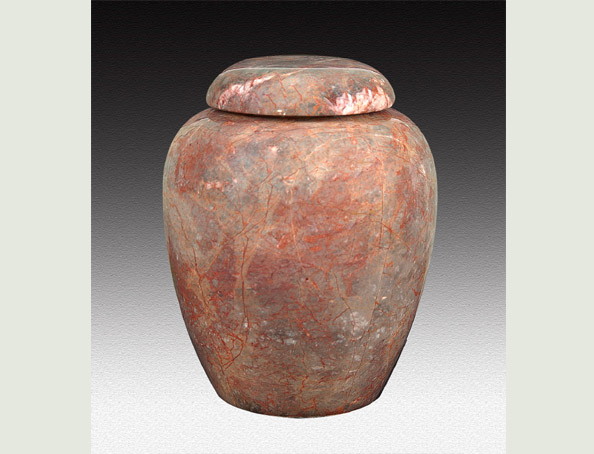 boule pink marcle urn-UP004C