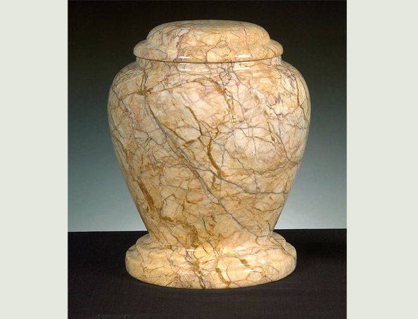 vanilla marble urn-UP006